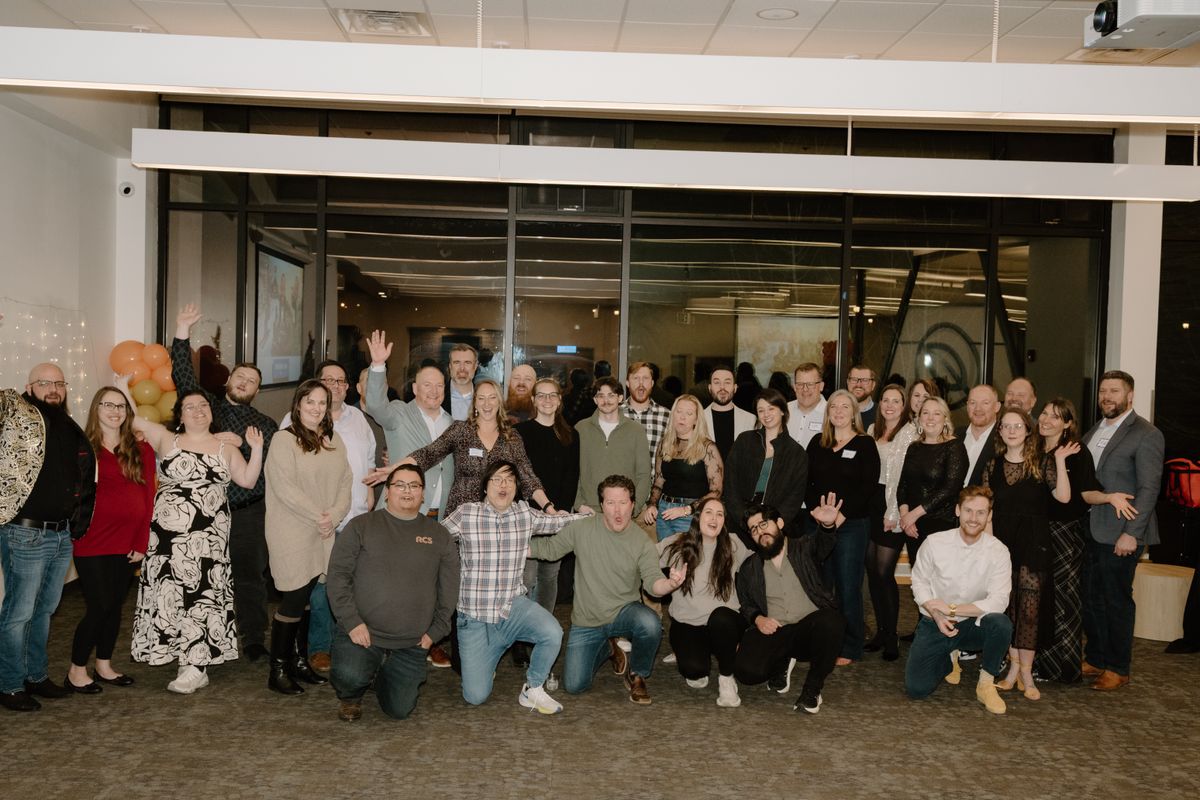 The entire K3 Technology team together at Casino Night 2026