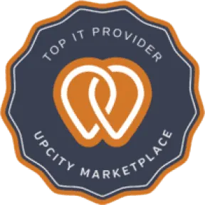 A top-rated IT services provider badge on UpCity Marketplace for business that offers managed IT services near you.