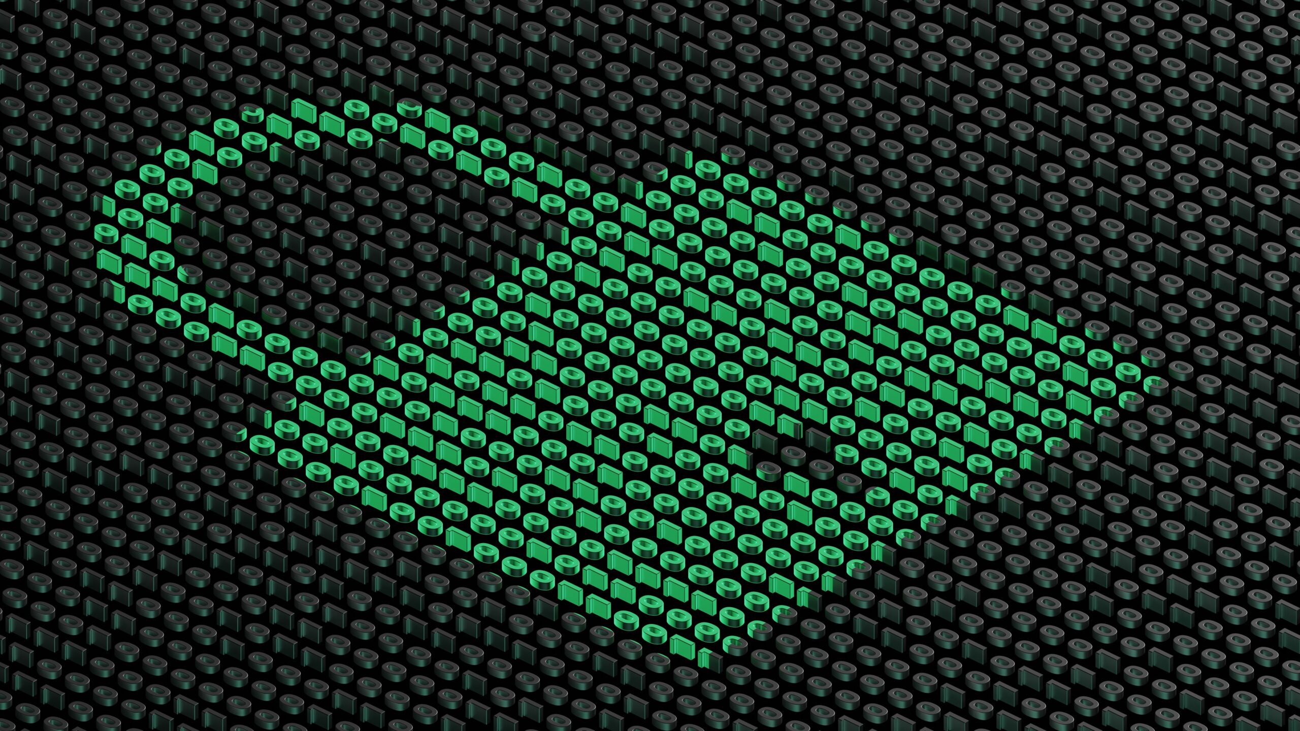 A green padlock on a black background represents online privacy.