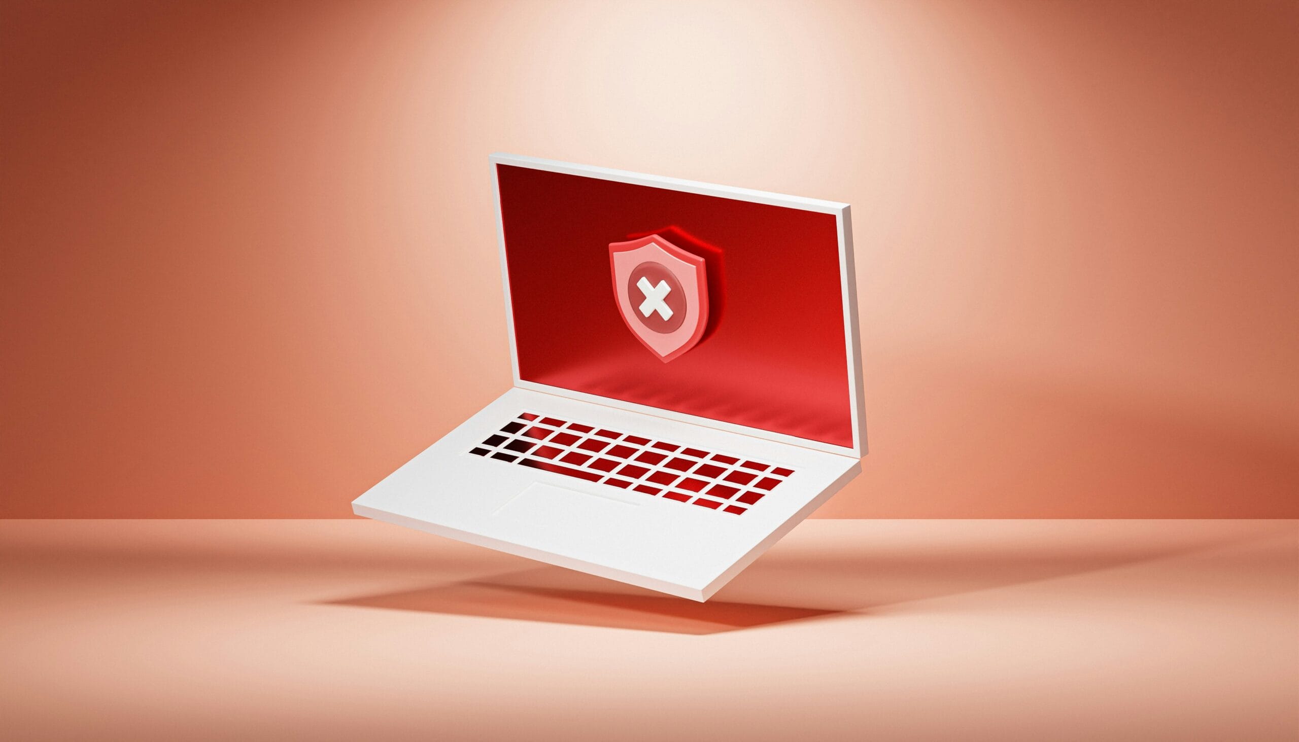 A laptop with a red shield on it that symbolizes the importance of knowing what is SEG.