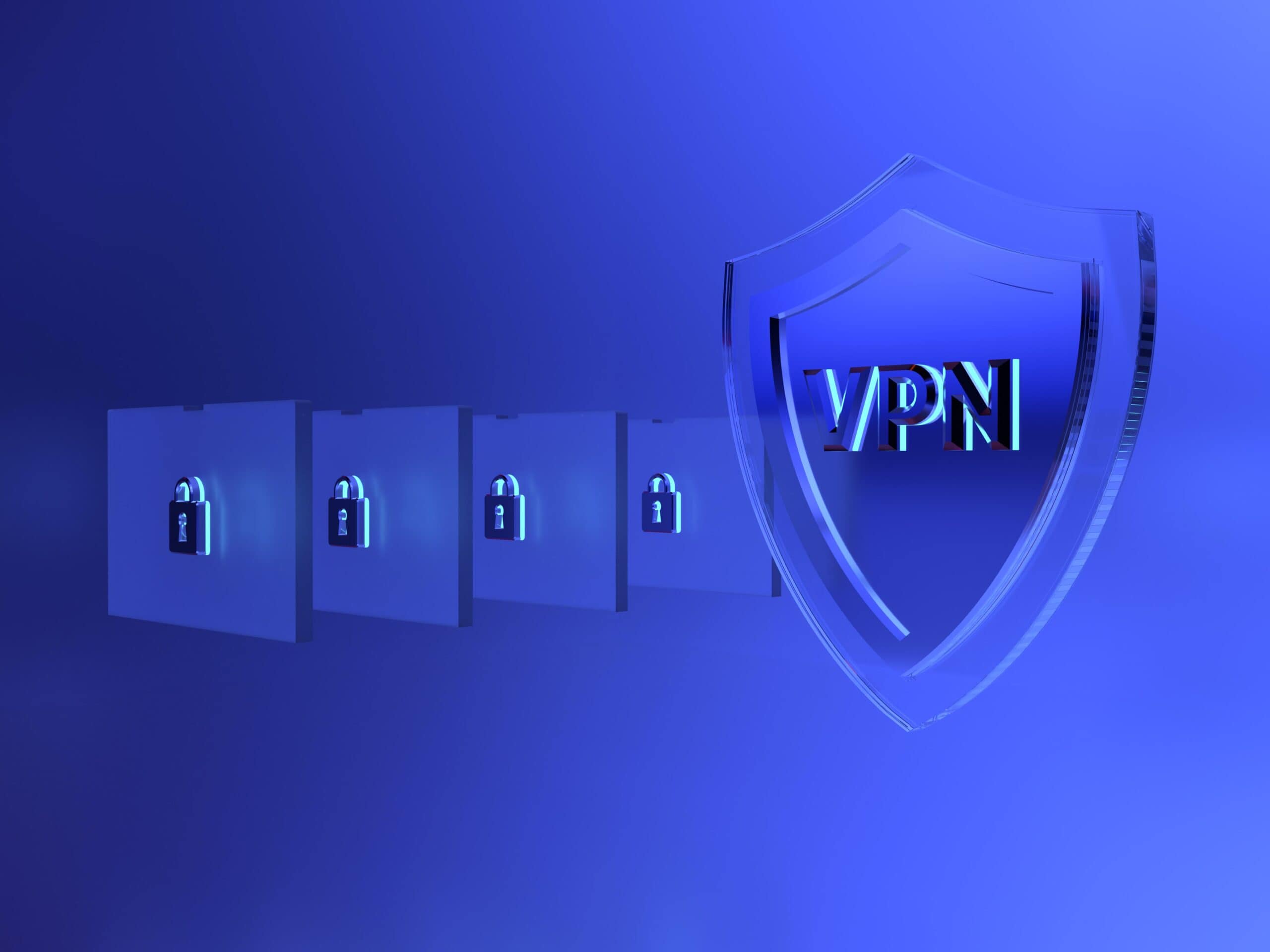 A VPN shield for online privacy.