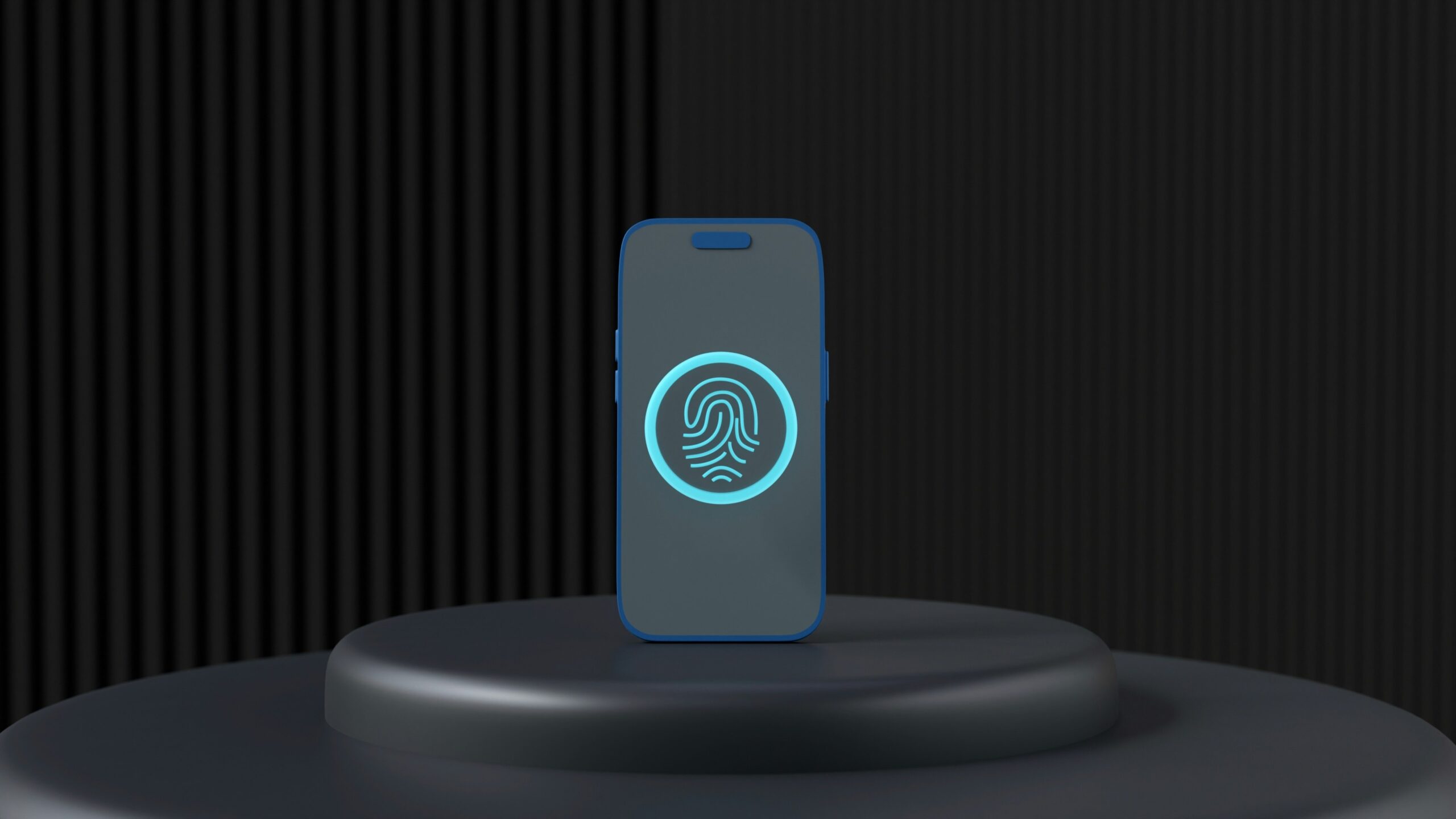 An image of a phone with a fingerprint on it, illustrating one of the 10 ways to protect your computer from hackers.